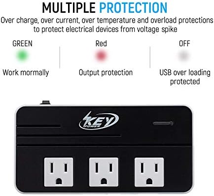 230 W Step Down Voltage Converter for Global Travel – Essential 220 V to 110 V Adapter with Fast USB-C Charging – Ultimate Power Solution for U.S. Electronics in Europe, Australia, UK & Ireland – Compact, Durable, and Safe for Travelers