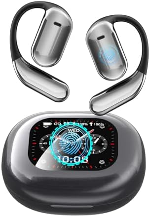 Ultimate Open-Ear Wireless Earbuds with Cutting-Edge Bluetooth 5.4 | 80-Hour Long-Lasting Battery for Uninterrupted Listening | Ergonomically Designed for All-Day Comfort | Waterproof with Smart App Sound Customization | Ideal for Fitness, Daily Commutes, and Home Enjoyment (Black)