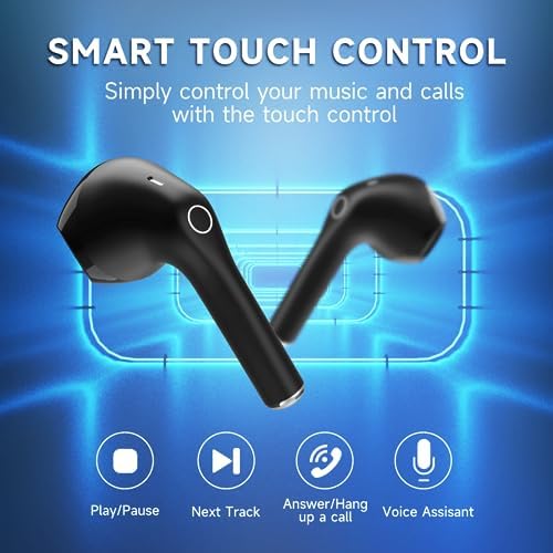 Premium Wireless Earbuds with Bluetooth 5.3 – 1 Hora Sports Headphones Offering Deep Bass Sound and Extended Battery Life, Ergonomic In-Ear Design for Active Lifestyles – Compatible with i Phone, Android, Tablets, and Laptops – Superior Audio Experience in a Compact Charging Case