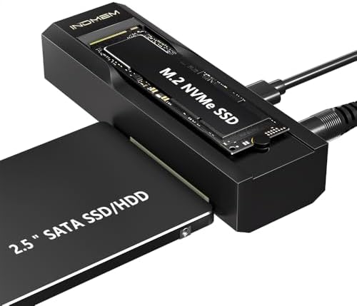 Revolutionize Your Data Management with the Ultimate M.2 NVMe SSD Enclosure Adapter – 10 Gbps Dual Bay USB-C Clone Duplicator for Effortless 3.5″/2.5″ SATA SSD Transfers and Standalone Cloning Capability, Perfect for Tech Enthusiasts and Professionals Seeking Enhanced Speed and Compatibility
