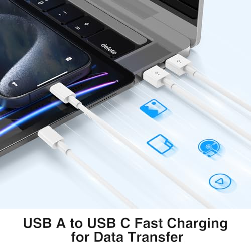 High-Speed 10 ft i Phone 15/16 Charger with 20 W USB-C Power Adapter – Premium Type C Cable for Fast Charging, Enhanced Durability, and Broad Compatibility with i Pad Air & Mini, Ideal for Home & Office Use
