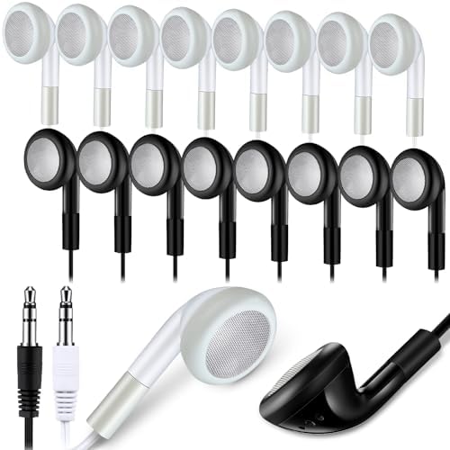 Kanayu 100 Pack Wired Earbuds – Individually Bagged Student Headphones for Classrooms, Premium Sound Quality for Learning and Entertainment, Lightweight and Durable Design for Kids and Adults, Compatible with Laptops and Tablets, Hygienic Audio Access for Educational Environments