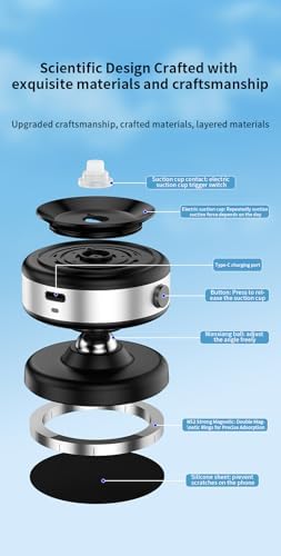 Revolutionary 360-Degree Suction Cup Magnetic Phone Holder – Ultimate Hands-Free Car Accessory for All Smartphones and GPS Devices