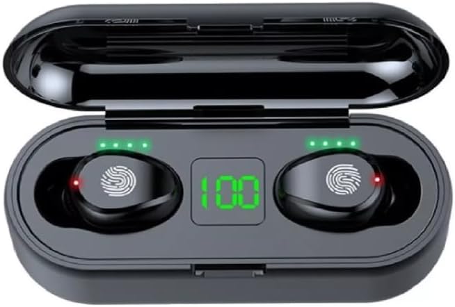 Ultra-Compact Mini F9 5.0 TWS Waterproof Bluetooth Earbuds with Touch Control – Premium Sound Quality Sports Headphones Featuring Dual Connectivity and USB Charging Case for Active Lifestyles – Sleek Black Design for Effortless Audio Experience