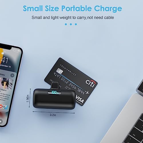 Compact Pink Portable Charger for i Phone – 5000 m Ah PD Fast Charging Power Bank, Lightweight Mini Battery Pack Compatible with i Phone 14/14 Pro Max/13/13 Pro/12 Pro/11/XS/XR/X/8/7/6 – Stylish and Versatile Backup Solution for On-the-Go Power