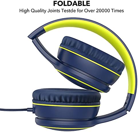 RORSOU R10 Over-Ear Headphones – Lightweight Hi-Fi Stereo Sound with Integrated Microphone for Crisp Bass and Clarity, 1.5 M Tangle-Free Cable, Perfect for Smartphones, Tablets, and PCs – Ultimate Comfort and Portable Design for Music Lovers on the Move