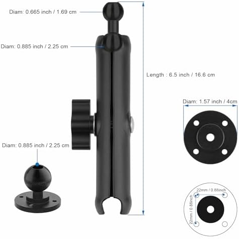 Premium 360° Adjustable Wall Mount Phone Holder – Sturdy Aluminium Alloy Design for Secure Vehicle and Workspace Use – Universal Compatibility for 3.5″ to 7.5″ Smartphones Including i Phone, Nexus, HTC, LG, and Huawei – Enhanced Stability with Durable Drilling Base for Safe Hands-Free Navigation and Optimal Viewing Angles