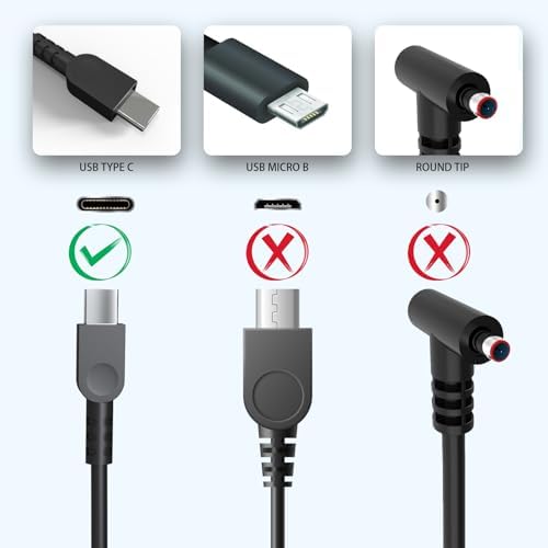 65 W USB-C Laptop Charger for Lenovo Think Pad, Yoga, and Chromebook – Universal Power Adapter with Enhanced Compatibility for Fast Charging Across Multiple Models Including X1 Carbon, T-Series, and More – Ideal Replacement for HP, Dell, Acer, and ASUS Devices – Reliable 110-240 V Input, 1-Year Warranty