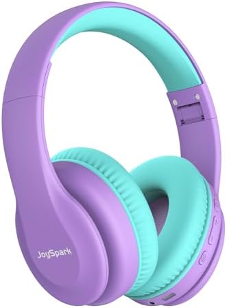 Kids Safe Sound Bluetooth Headphones – Lightweight Over-Ear Design with Volume Limiting (85/94 d B), 60-Hour Battery Life & Bluetooth 5.3, Built-in Microphone, Cozy Fit in Vibrant Blue – Ideal for Music, Audiobooks & Playtime with Enhanced Hearing Protection