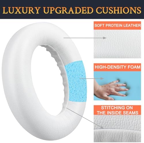 Transform Your Listening Experience with SOULWIT Replacement Earpads for Bose Quiet Comfort Wireless Headphones – Luxurious Ultra-Soft Protein Leather Cushions with Advanced High-Density Noise Cancelling Foam in Elegant Sandstone – Maximum Comfort, Superior Sound Isolation, and Effortless Installation for Extended Headphone Lifespan
