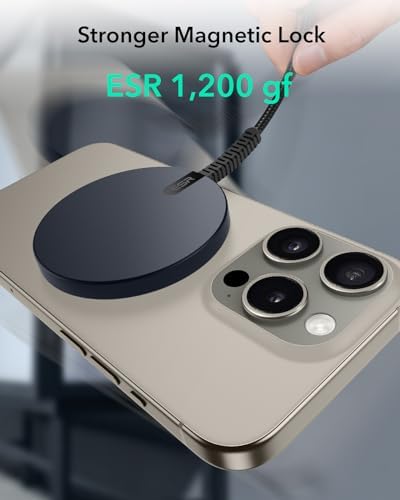 ESR Mag Safe Charger Duo Pack – 15 W Fast Wireless Charging Pad with Qi2 Technology for i Phone 12-16, Galaxy S25, and Air Pods – Superior Magnetic Alignment & Type-C Cable Included – Sleek Black Design for Effortless Charging Convenience