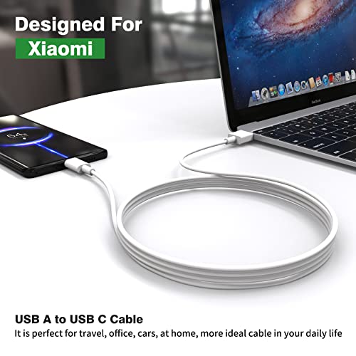 Jelanry 120 W USB C Cable – 6.6 ft Fast Charging Type C Cable for Xiaomi Devices, 6 A Hyper Charge Turbo Charging, Durable 2-Pack for Enhanced Performance and Compatibility with Redmi Note 11 Pro, Pad 5, and More