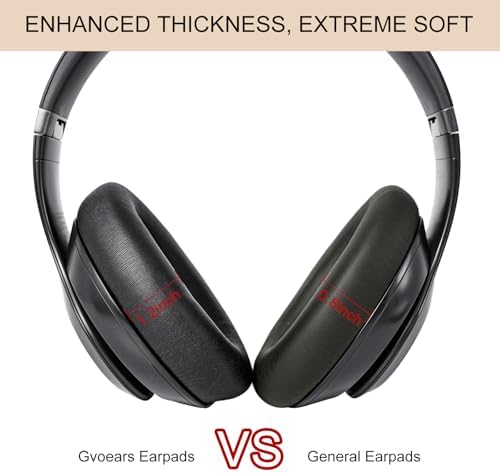 Revolutionize Your Listening with GVOEARS Navy Blue Ear Pads – Premium Protein Leather Replacement Cushions for Beats Studio Pro Wireless Headphones, Unmatched Comfort & Acoustic Excellence, Secure Adhesive for Long-Lasting Fit