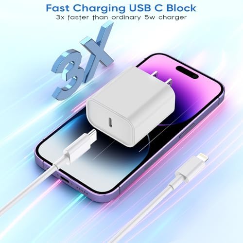10 FT Apple MFi Certified Fast Charging Cable – Extra Long USB C to Lightning Connector for i Phone & i Pad – Rapid PD Power Delivery for Maximum Efficiency with i Phone 14 Pro Max/Plus, 13 Pro/Mini, 12, 11, X – Durable, Flexible, and Tangle-Free Design for Ultimate Charging Convenience