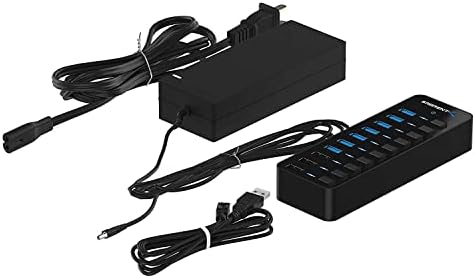 SABRENT 7-Port USB-C Hub: Maximize Efficiency with 3 USB-A & 4 USB-C Ports, 5 Gbps USB 3.2 Speed, 20 W PD Charging, Smart Power Control & LED Indicators – Ideal for Mac, PC, Steam Deck, ROG Ally – Stylish Aluminum Build for Durability & Performance