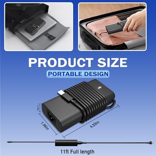 High-Speed 65 W USB-C Laptop Charger for Dell: Universal Compatibility with Latitude, XPS & Inspiron Series – Fast Charging, Intelligent Power Delivery, and Advanced Protection Mechanisms for Optimal Performance and Safety