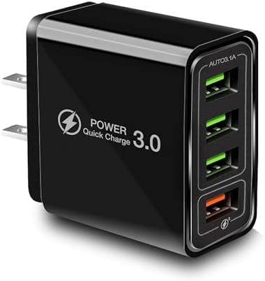 Quad-Port Quick Charge Power Hub: Ulti Charger for Rapid Device Charging | Compact Travel Wall Adapter with Enhanced Safety Features for Smartphones, Tablets, and More | Ultimate Solution for Home and On-the-Go Efficiency