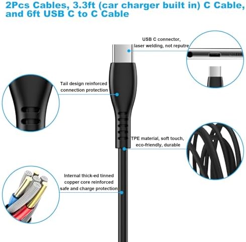 Rapid Charge S25 Edge Car Charger: Premium USB-C Wall Adapter & Versatile 3 FT/6 FT Cables for Samsung Galaxy S25 Edge, A36, A26 5 G – Compact, Durable, Travel-Friendly Power Solution for Seamless Connectivity