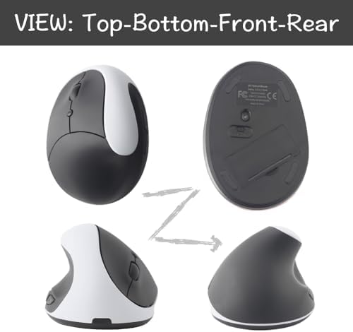 Urby Left Handed Wireless Vertical Mouse – Ergonomic Gaming Companion for Lefties, Compatible with Windows, mac OS & i Pad OS, Sleek White Finish, Includes Battery for Instant Use – Boost Comfort & Enhance Your Gaming Experience