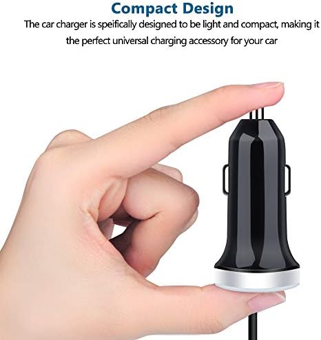 High-Performance Dual Port Car Charger for Samsung Galaxy S-Series & Note Models – 3.4 A USB C Adapter with Integrated 3 ft Fast Charging Cable for Seamless On-the-Go Power – Optimal Compatibility for Fast Charging Enthusiasts