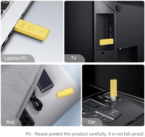 Borlter Clamp 64 GB Gold Bar USB Flash Drive – Quirky Novelty Memory Stick for Fast Data Storage & Enhanced Compatibility – Perfect for Professionals and Students