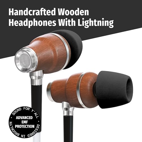 Discover Superior Sound with Symphonized Eco-Friendly Wooden Airtube Earbuds – Immerse Yourself in 3 D Audio Bliss, Deep Bass from 8 mm Drivers, Integrated Mic for Effortless Communication, and Universal 3.5 mm Compatibility – Ergonomically Designed for Comfort During Extended Listening Sessions – Perfect for Audiophiles and Casual Users Alike