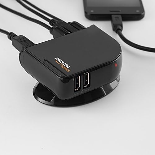 Maximize Your Connectivity with the Amazon Basics 7 Port USB 2.0 Hub Tower – Efficient Power Adapter Included for Seamless Device Management and Fast Data Transfer