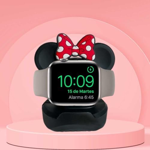 Stylish Cartoon Silicone Apple Watch Charging Dock – Enhanced Nightstand Compatibility for All Series Ultra/8/SE2/7/6/5/4/3/2/1 – Fast-Charging Solution with Tidy Cable Management for Personalized Décor and Elevated Viewing Experience