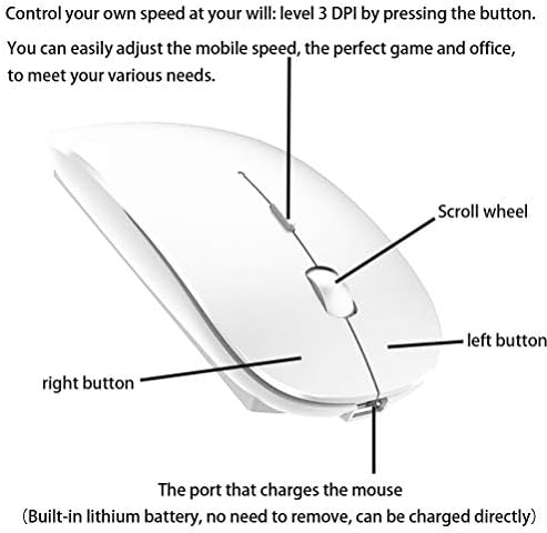 Sleek Bluetooth Wireless Mouse for Mac, Windows & i Pad – Ergonomic Design, High-Precision Navigation, Rechargeable & Dual-Mode Compatibility (Gray & Black) – Elevate Your Productivity with Clutter-Free Connectivity