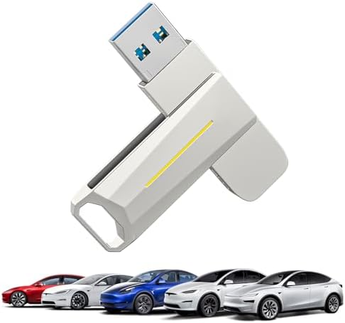 Elevate Your Tesla Experience with the 128 GB USB 3.2 Flash Drive for Model 3/Y/S/X – Lightning-Fast 200 MB/S Speeds for Dashcam and Audio Storage, Perfect for Laptops, Tablets, Smart TVs & Gaming Consoles – Unmatched Compatibility and Durability