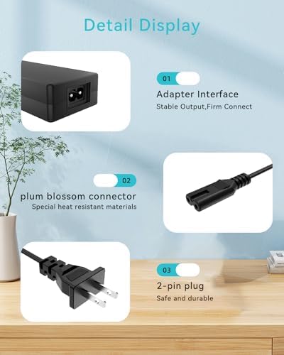 SLLEA 24 V AC/DC Power Adapter for Hyper HPR350 – Reliable Charging Solution with Barrel Tip for Enhanced Device Performance and Universal Compatibility