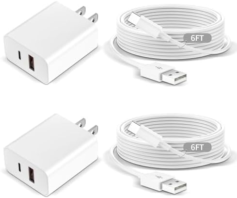 20 W Dual-Port USB-C & USB-A Fast Charging Adapter for i Phone 16/15 Series – Compact Wall Charger with USB A to USB C Cable for Ultimate On-the-Go Power Delivery – Ideal Home & Travel Charging Solution for Busy Lifestyles