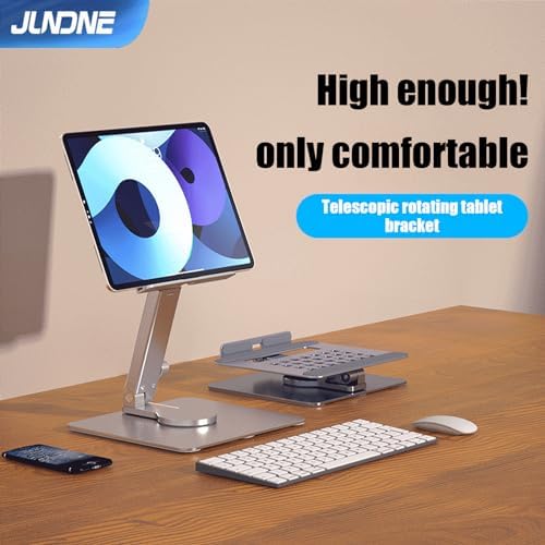 Revolutionize Your Workspace with the 360° Rotating Aluminum Tablet Stand Holder – Adjustable, Foldable Desk Accessory for 4.7″-13.5″ Devices, Perfect for Enhanced Productivity and Comfort