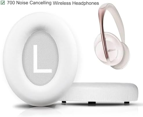 Ultimate Comfort Upgrade: Premium Replacement Earpads for Bose 700 Wireless Headphones – High-Density Noise-Cancelling Foam with Luxurious Protein Leather | Perfect Fit for Extended Listening & Enhanced Audio Performance – Stylish Silver Design