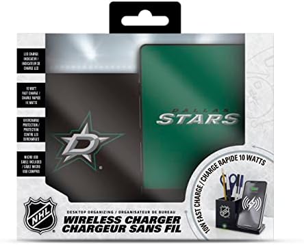 SOAR NHL Wireless Charging Station and Desk Organizer – Premium Qi Fast Charger with Team Logo for Sports Fans, Sleek Accessory Holder for a Tidy Workspace, Perfect for Phones and Essentials