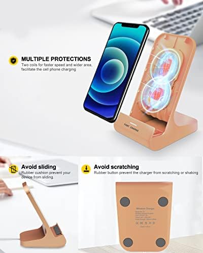 Ultra-Sleek Z1 Wireless Charging Stand – 10 W Fast Charger Compatible with i Phone 14/13/12 & Samsung Galaxy – Adjustable Viewing Angles, Overcharge Protection, and Modern Aesthetic for Effortless Charging Convenience