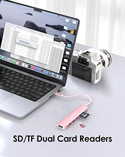Elevate Your Connectivity with the LENTION USB C Hub: 100 W Fast Charging, 4 K HDMI Output, Dual Card Reader, and Versatile USB 3.0/2.0 Compatibility for Mac Book Pro, Mac Air, Surface, Chromebook, and More – Sleek Space Gray Design for Professionals and Creatives Seeking Enhanced Performance and Productivity
