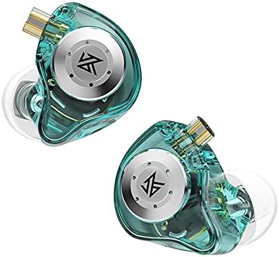 KZ EDX PRO IEM Earphones – Premium 10 mm Dual Magnetic Dynamic Driver Wired Earbuds with Removable C Pin Cable and Built-in Mic in Stylish Cyan – Immerse Yourself in High-Fidelity Sound Quality and Ergonomic Comfort for Every Listening Occasion