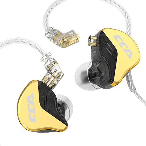 Elevate Your Sound Experience with CCA CRA+ In-Ear Monitor Earphones – Dynamic Driver Technology for Crystal Clear Audio and Deep Bass Response, Featuring Tangle-Free Removable Cord for Maximum Durability and Device Compatibility – Perfect for Audiophiles, Gamers, and Professionals Seeking Superior Comfort and Portability
