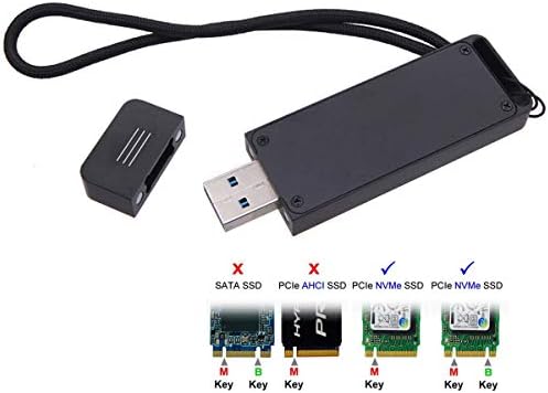 High-Speed xiwai USB 3.0 to NVMe M-Key M.2 NGFF SATA SSD External Converter Adapter with RTL9210 B Chipset – Ultimate Data Transfer Solution for On-the-Go Storage Expansion