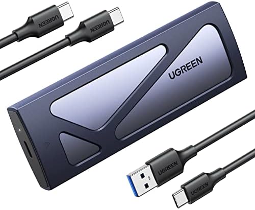 UGREEN Tool-Free USB C SSD Enclosure – 10 Gbps M.2 NVMe Adapter for 2230/2242/2260/2280 SSDs with Enhanced Compatibility and Fast Data Transfer for Windows, mac OS, and Linux – Durable Aluminum Design for Optimal Heat Dissipation