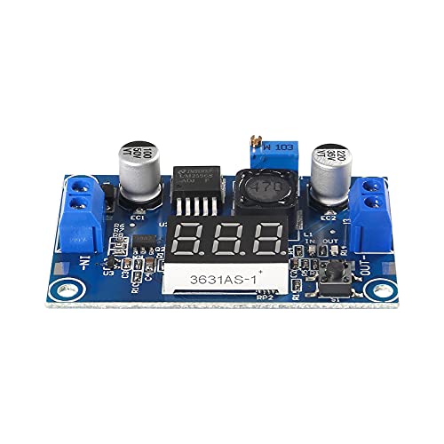 Efficient 8-Piece LM2596 Adjustable Buck Converter Module – Versatile DC Voltage Regulator for Precision Power Management from 4 V-40 V to 1.25 V-37 V with LED Voltage Display for Seamless Electronic Project Integration and Optimal Energy Efficiency