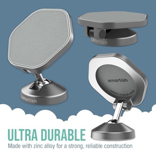 Elevate Your Driving Experience with the Smartish Mag Safe Car Mount – Mountaineer | Premium Magnetic Phone Holder for i Phone 16/15/14/13/12 | Extra Strength Adhesive for Secure Dashboard Mounting | Stylish Beige Design with 360-Degree Rotation for Optimal Viewing | Perfect Accessory for Seamless Connectivity and Navigation