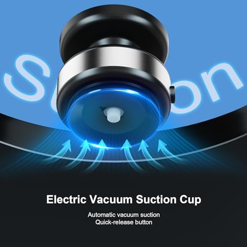 Revolutionary 360-Degree Rotatable Magnetic Car Phone Holder – Electric Vacuum Suction Mount for Flat Surfaces, Perfectly Compatible with Mag Safe i Phones, Sleek Silver Design for Ultimate Convenience and Safety on the Road