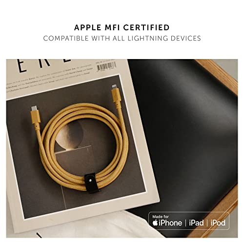 Revamp Your Charging Routine with Native Union 10 ft USB-C to Lightning Belt Cable – Ultra-Durable MFi Certified Cable for i Phone 14 Series & All Lightning Devices – Fast Charging & Data Transfer in Stylish Cosmos Finish for Enhanced Mobility and Performance