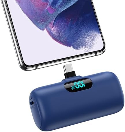Ultra-Compact 5000 m Ah Power Bank – High-Speed USB-C Mini Portable Charger with LCD Display, Perfect for i Phone 16/15 Series & Android Devices – Lightweight Battery Pack for Travel and Daily Use, Enhanced Compatibility & Fast Charging Solutions