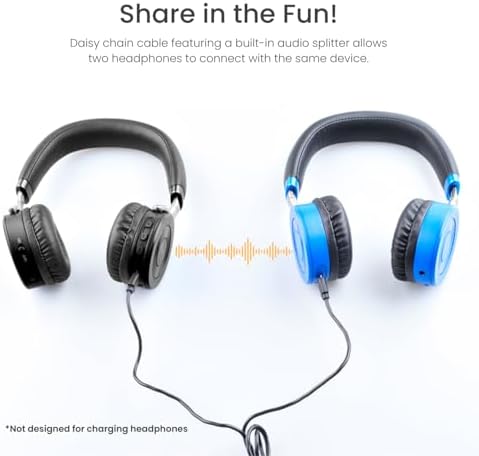 Safe & Stylish Bluetooth Headphones for Kids – Puro Sound Labs Junior Jam Plus with Volume Limiting Technology, 22-Hour Battery Life, and Comfortable On-Ear Fit, Perfect for Tablets and Smartphones in Trendy Blue Finish