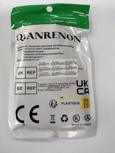 QIANRENON USB C 3.0 Female to Female Bulkhead Mount Adapter – 5 Gbps High-Speed Data Transfer & 60 W Rapid Charging Cable for Furniture, Vehicles, RVs – Compact 30 cm Connector for Enhanced Versatility & Secure Installation