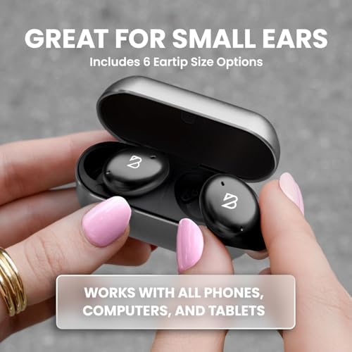 Back Bay Audio Tempo 30 Wireless Earbuds for Smaller Ears – Award-Winning Sound in Sweatproof Design, Ultra-Comfortable Bluetooth Earbuds for Women, Purple Finish with Long Battery Life and Enhanced Compatibility for Daily Use