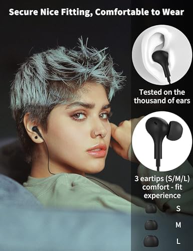 Samsung USB C Earbuds – High-Performance Wired Headphones with Magnetic Design, Noise Cancelling, and Microphone for S23 FE, S22, S21, S20, A53, A54 – Immerse in Superior Bass Stereo Sound and Effortless Volume Control